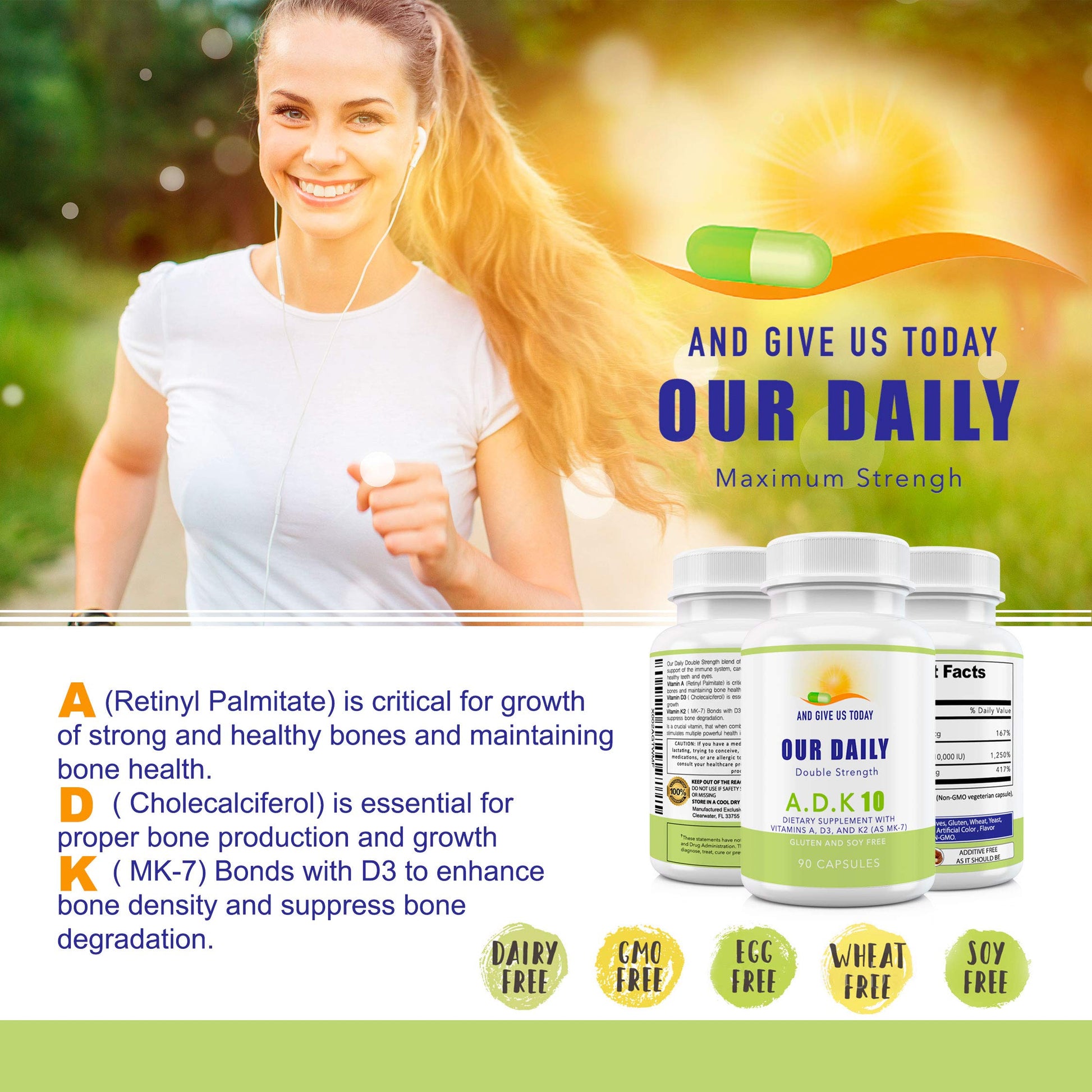 Fórmula sin gluten Our Daily Vites ADK 10