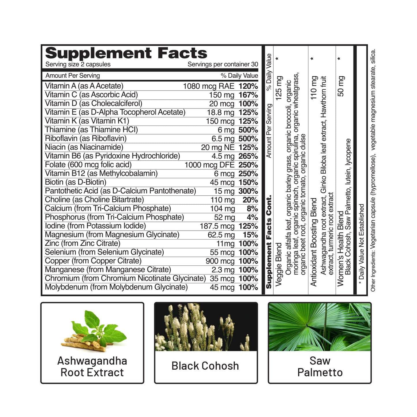 Fórmula según suplementos nutricionales Snap para mujeres