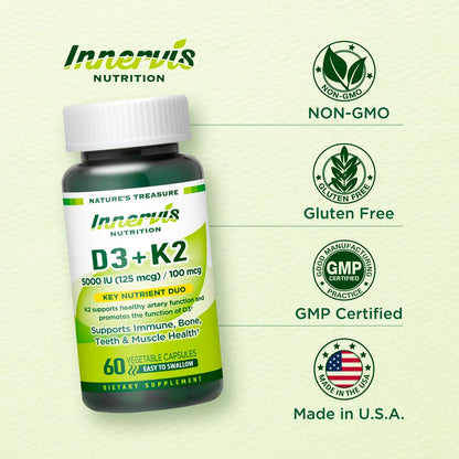 Fórmula de vitamina D3 y K2 combinada