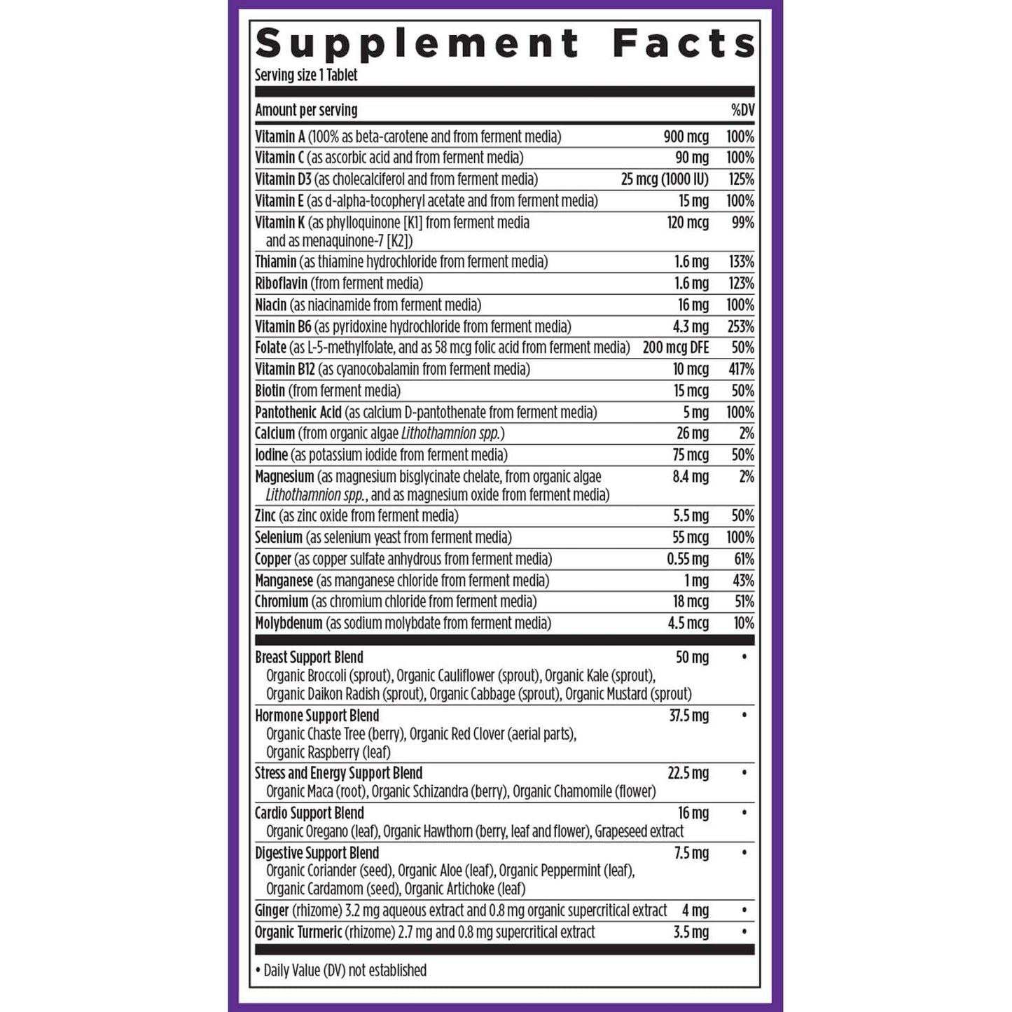 Fórmula rica en vitaminas y minerales New Chapter