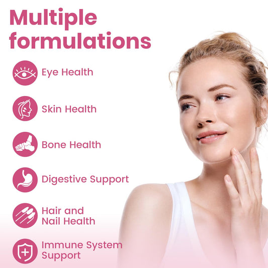 formulaciones múltiples para salud ocular y piel