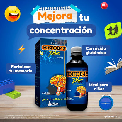 Fosfo B-12 jarabe botella suplemento vitaminas liquido