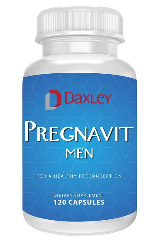 Frasco de vitaminas PREGNAVIT para hombres