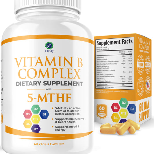 Frasco 1 Body complejo vitaminas B con B12 metilada y folato