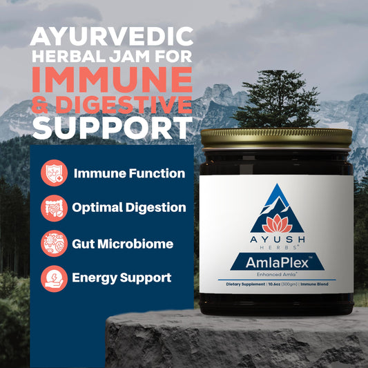 Frasco de 10.6 oz AmlaPlex ayurvédico Ayush Herbs