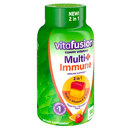 Frasco de 90 gomitas multivitamínicas.