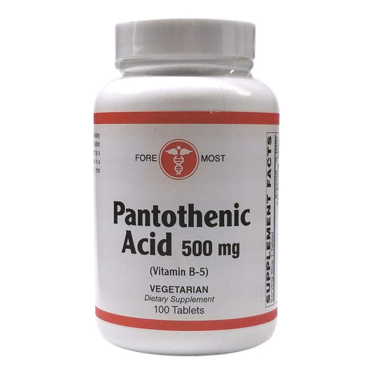 Frasco ácido pantoténico vitamina b5 100 tabletas Holistic Health