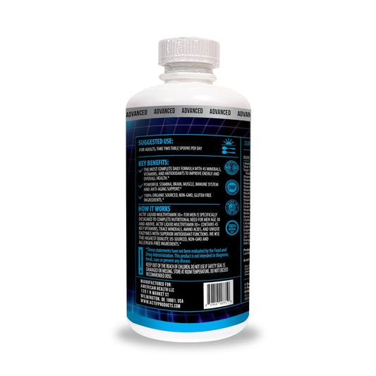 Frasco de ACTIF multivitamínico - vista trasera