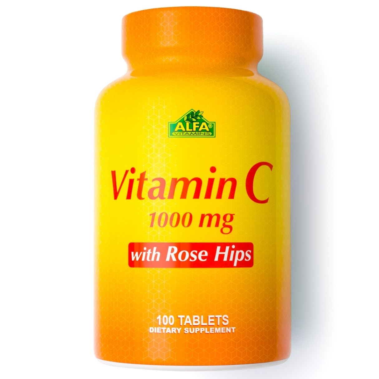 Frasco ALFA VITAMINS Vitamina C Rosa Mosqueta 100 tabletas