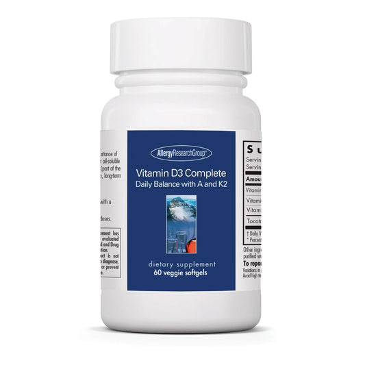 Frasco Allergy Research Group Vitamina D3 Complete 60 cápsulas