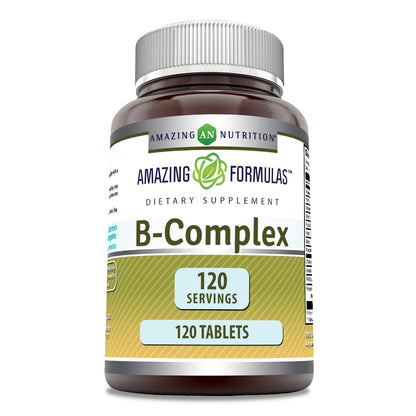Frasco Amazing Formulas Complejo Vitaminas B 120 tabletas