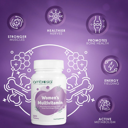 Frasco de Ambrosial Multivitaminas para Mujeres