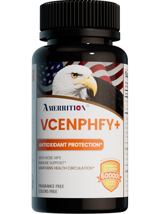 Frasco Amerrition VCENPHFY+ vitamina C alta potencia 60 tabletas