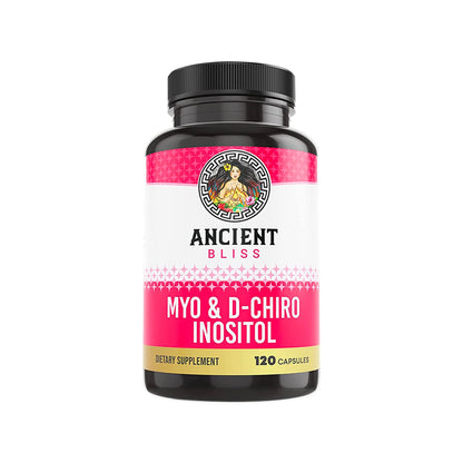 Frasco Ancient Bliss cápsulas veganas inositol relación 40:1