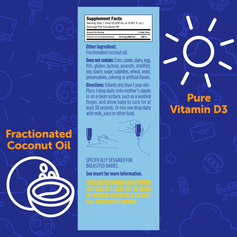 Frasco Baby Ddrops gotas vitamina D líquida para bebé