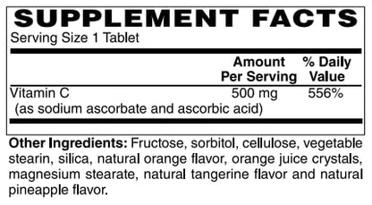 Frasco BariatricPal vitamina C masticable vegetaria 90 tabletas