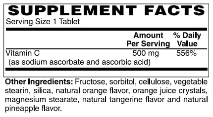 Frasco BariatricPal vitamina C masticable vegetaria 90 tabletas