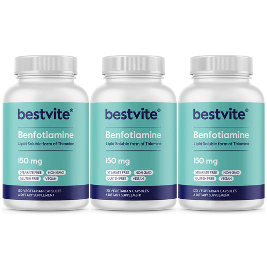Frasco BESTVITE benfotiamina 150 mg 360 cápsulas vegetales