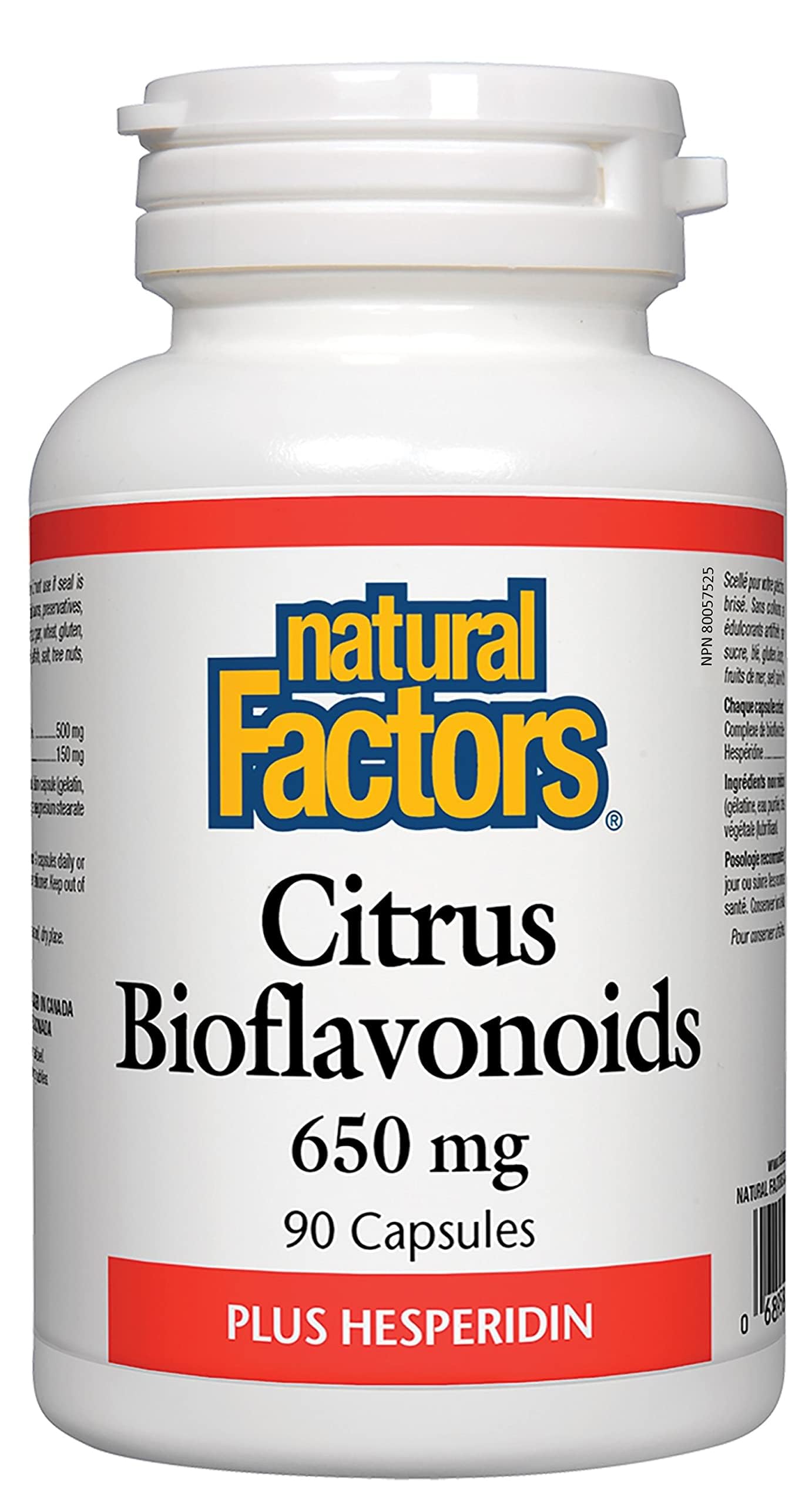 Frasco de bioflavonoides cítricos de Natural Factors 650mg