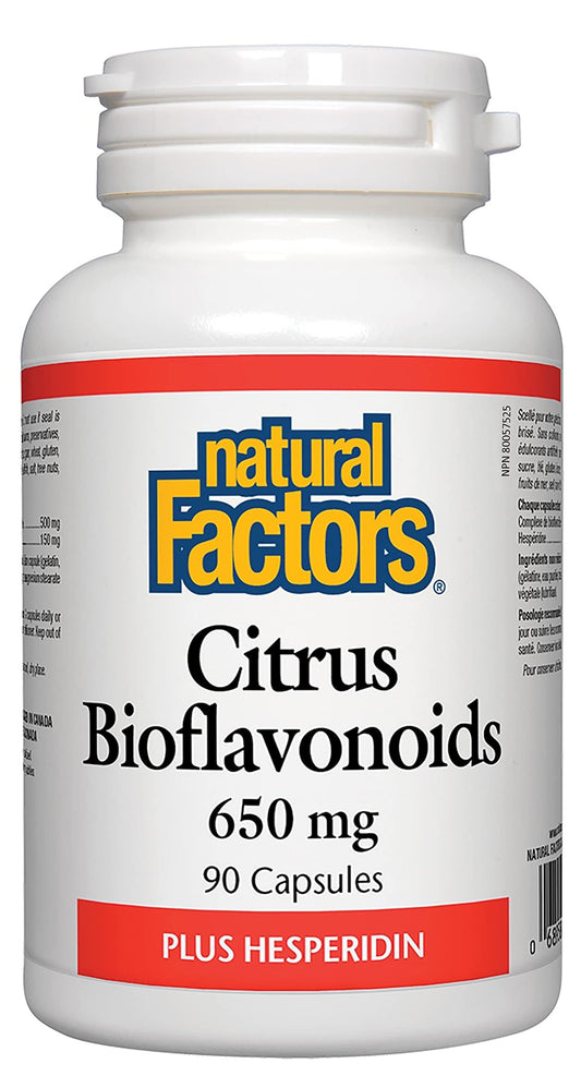 Frasco de bioflavonoides cítricos de Natural Factors 650mg