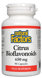 Frasco de bioflavonoides cítricos de Natural Factors 650mg