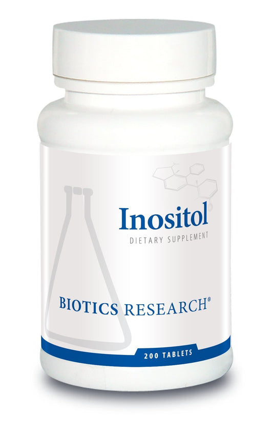 Frasco Biotics Research Inositol apoyo metabólico 200 tabletas