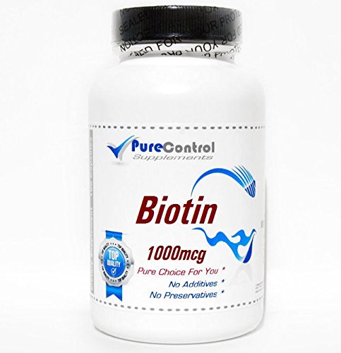 Frasco biotina 1000mcg 100 cápsulas suplemento piel