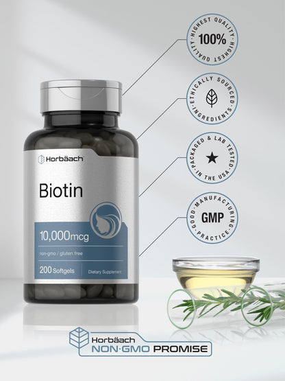 Frasco biotina máxima fuerza Horbaach vitamina b7