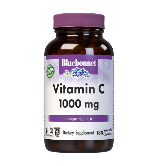 Frasco Bluebonnet de vitamina C 1000 mg cápsulas vegetales
