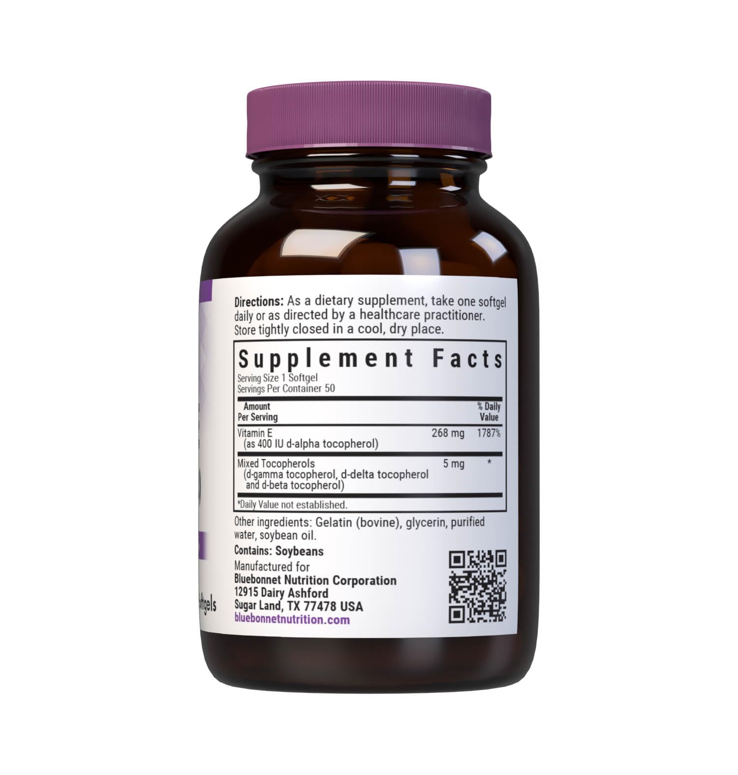 Frasco Bluebonnet Vitamina E mixtos antioxidante y salud cardiovascular