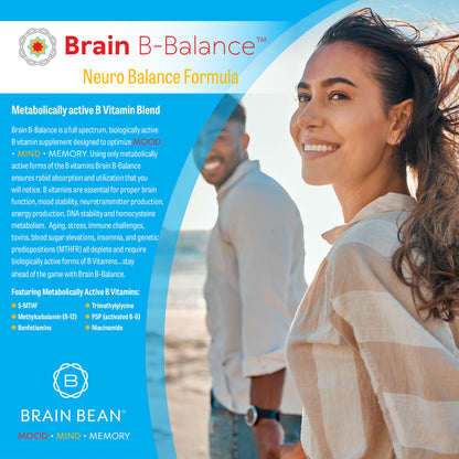Frasco Brain B Balance cápsulas veganas para mente y memoria