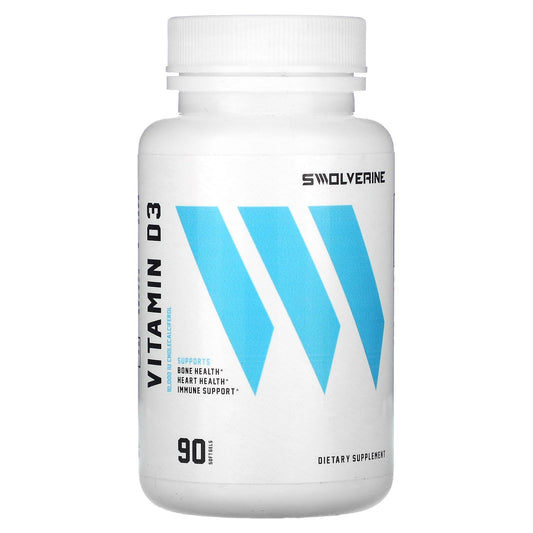 Frasco de cápsulas blandas vitamina d3 10000 iu swolverine