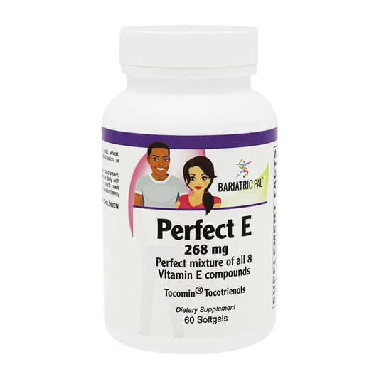 Frasco de cápsulas blandas Vitamina E BariatricPal Perfect E