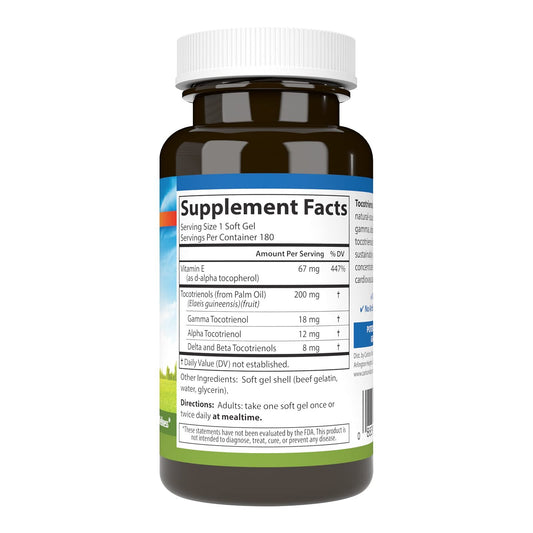 Frasco cápsulas blandas vitamina E Carlson Tocotrienoles