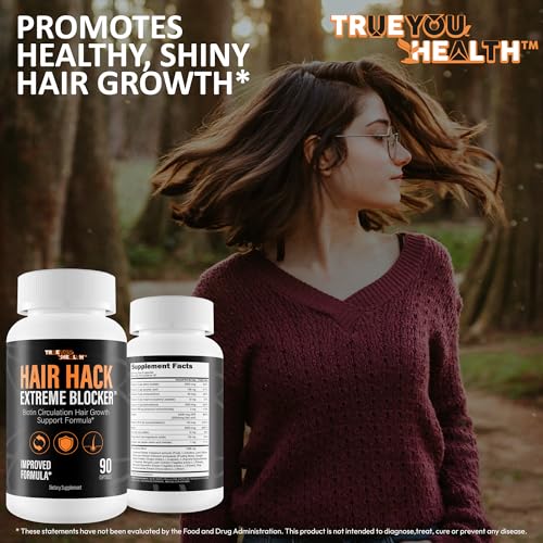 Frasco y capsulas Hair Hack Extreme Blocker para crecimiento capilar