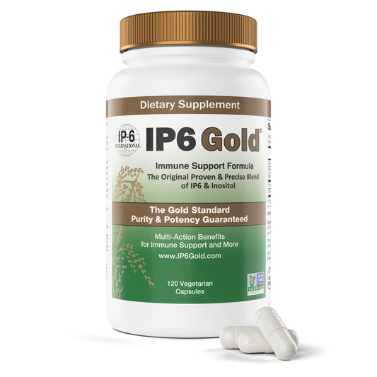 Frasco de cápsulas de fórmula inmunológica IP6 Gold