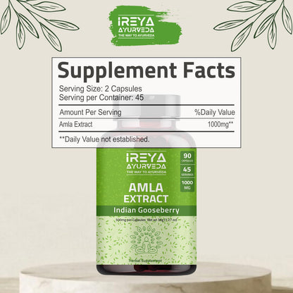 Frasco de cápsulas jamun y amla suplemento ayurveda