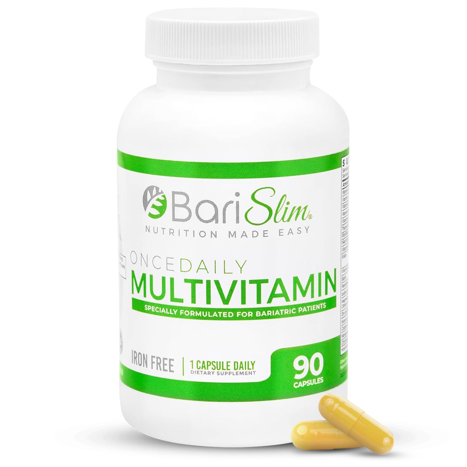 Frasco de cápsulas multivitamínicas BariSlim