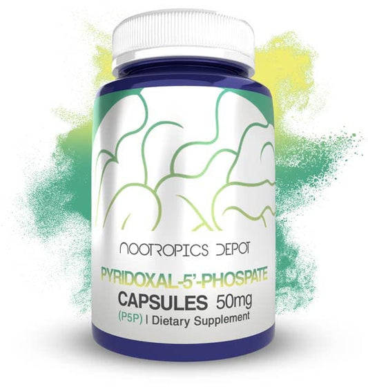 Frasco cápsulas Piridoxal-5'- Fosfato 50mg Nootropics Depot