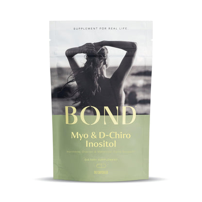 Frasco cápsulas veganas BOND Inositol 40:1 apoyo hormonal mujer