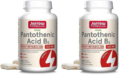 Frasco cápsulas vegetales ácido pantoténico 500 mg Jarrow Formulas