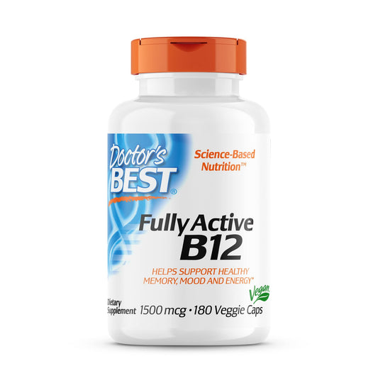 Frasco cápsulas vegetales vitamina B12 Doctors Best