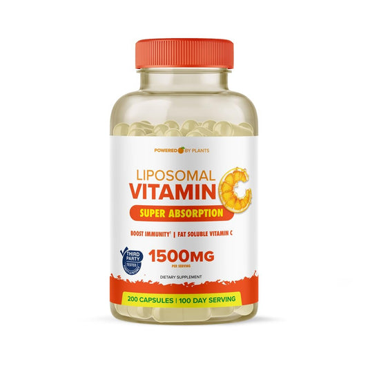 Frasco cápsulas vitamina c liposomal 1500mg alta absorción 200 unidades