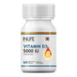Frasco cápsulas vitamina d3 5000 iu inlife con aceite de coco