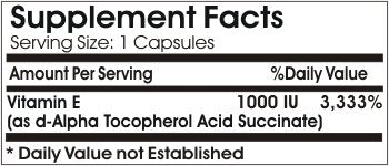 Frasco cápsulas vitamina e no grasa PureControl 200 unidades