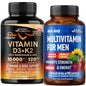 Frasco de cápsulas Nutraharmony multivitamínicos para hombres.