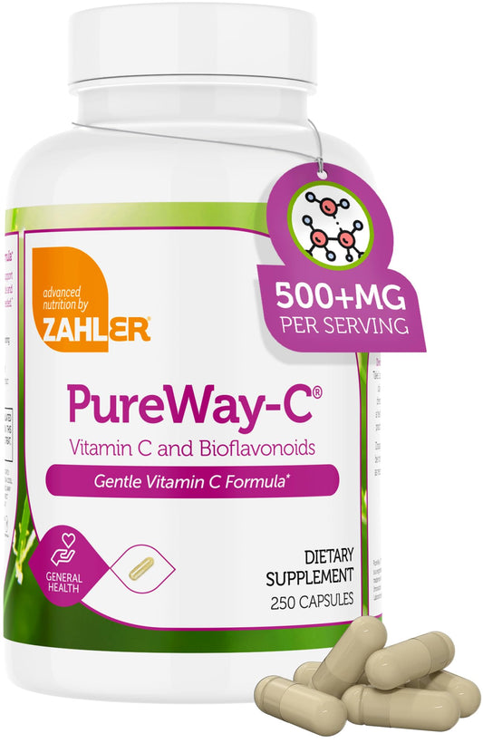 Frasco cápsulas Zahler vitamina C 500 mg con bioflavonoides