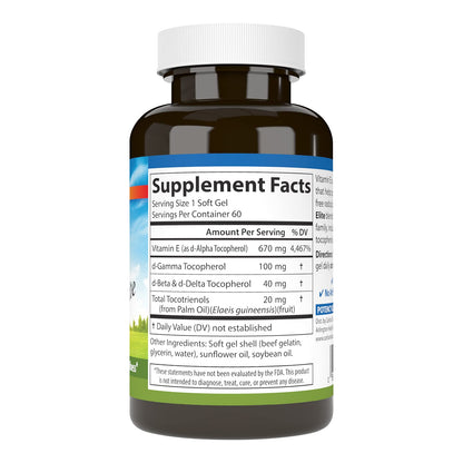 Frasco de suplemento Carlson E-Gems Elite vitamina e