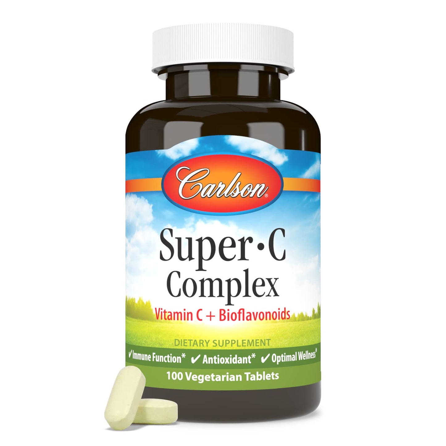 Frasco Carlson Super-C Complex 100 tabletas