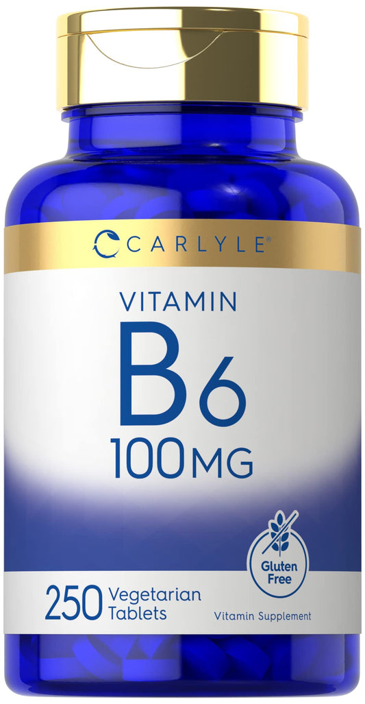 Frasco Carlyle vitamina B6 100mg 250 tabletas